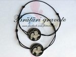 Set bratari personalizate cu poza din argint - Banut 22mm