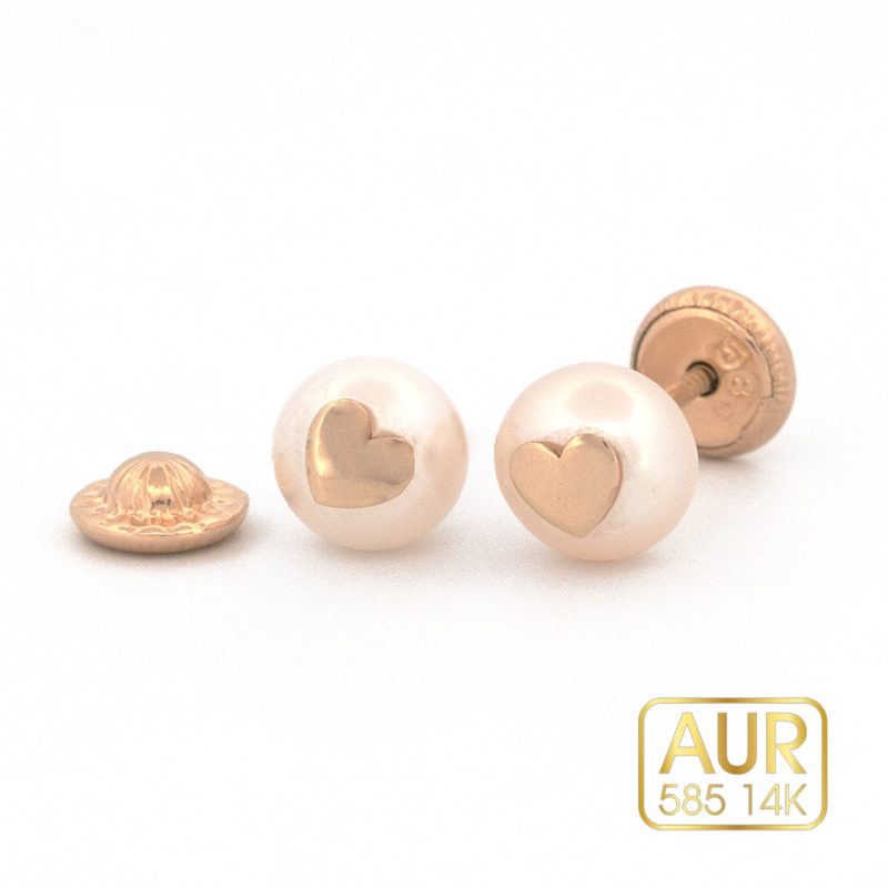 cercei-aur-copii-nou-nascuti-aur-14k-perla-inimioara